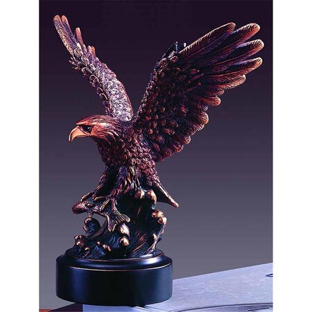 Dwellingdesigns F 7.5 x 8 in.Treasure of Nature Howling Bronze Eagle Statue DW2619793